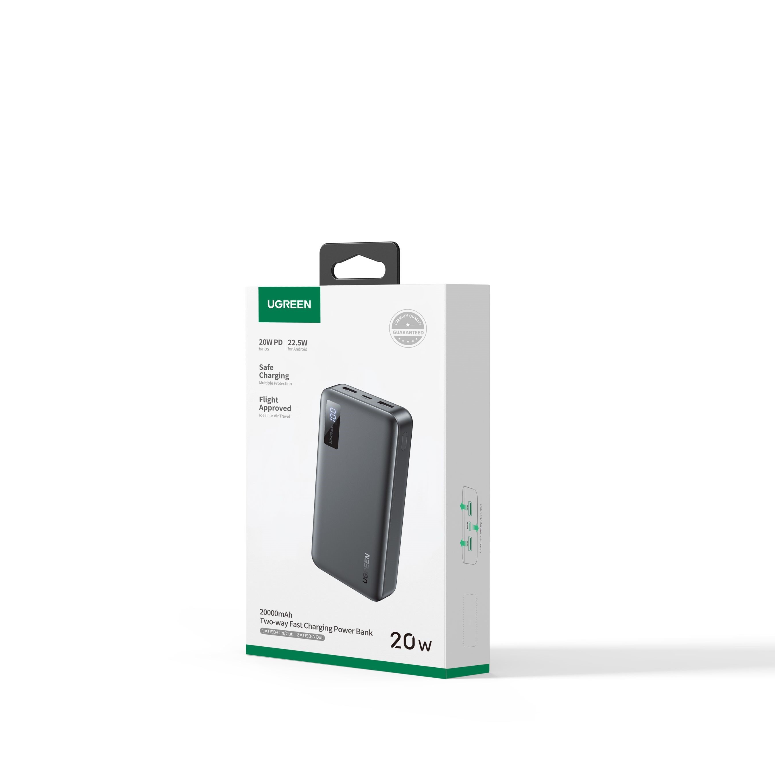 Batterie externe USB-C+2xUSB-A/20000mAh/20W/Noir - 1