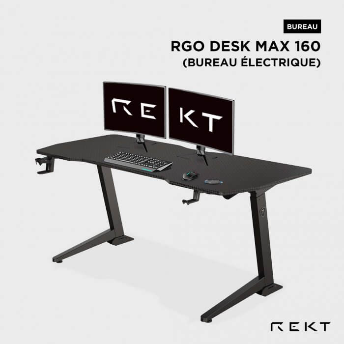 REKT RGo Desk Max 160 (RGODKMAX160) - Achat / Vente Bureau sur Cybertek.fr - 10