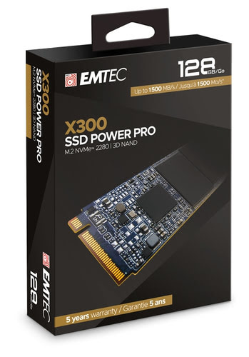 Emtec ECSSD128GX300  M.2 - Disque SSD Emtec - Cybertek.fr - 1