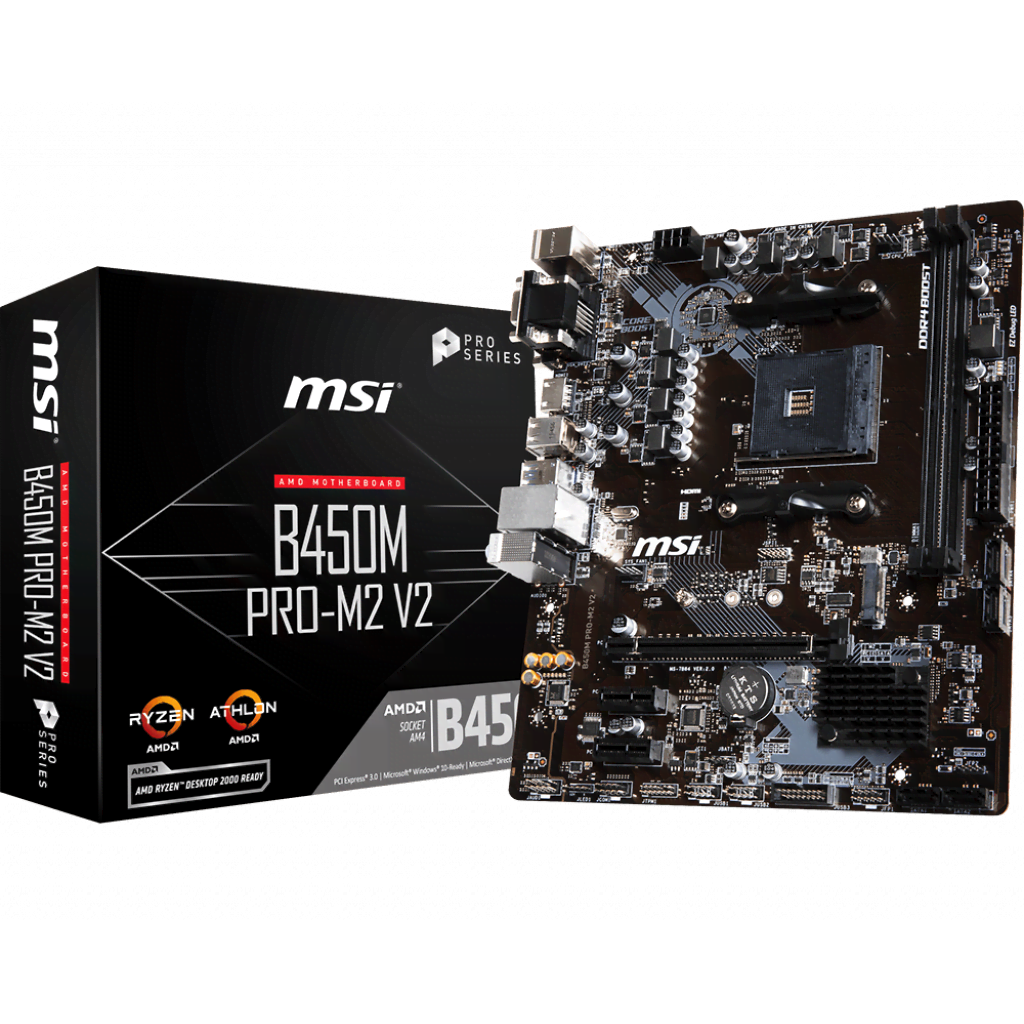 MSI B450M PRO-M2 V2 Micro-ATX  - Carte mère MSI - Cybertek.fr - 0