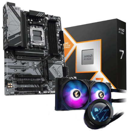 B650 EAGLE AX + Ryzen 7 9850X3D + WaterForce X 280 - Cybertek.fr - 0