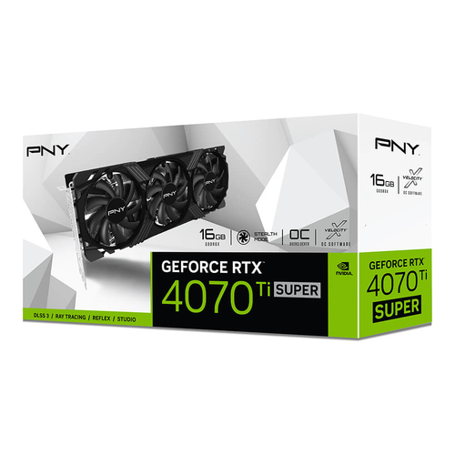 image produit PNY GeForce RTX 4070 Ti SUPER 16GB VERTO OC Triple Fan Cybertek