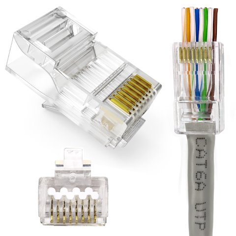 Lot de 50 connecteurs de fils RJ45 - Connectique réseau - 0