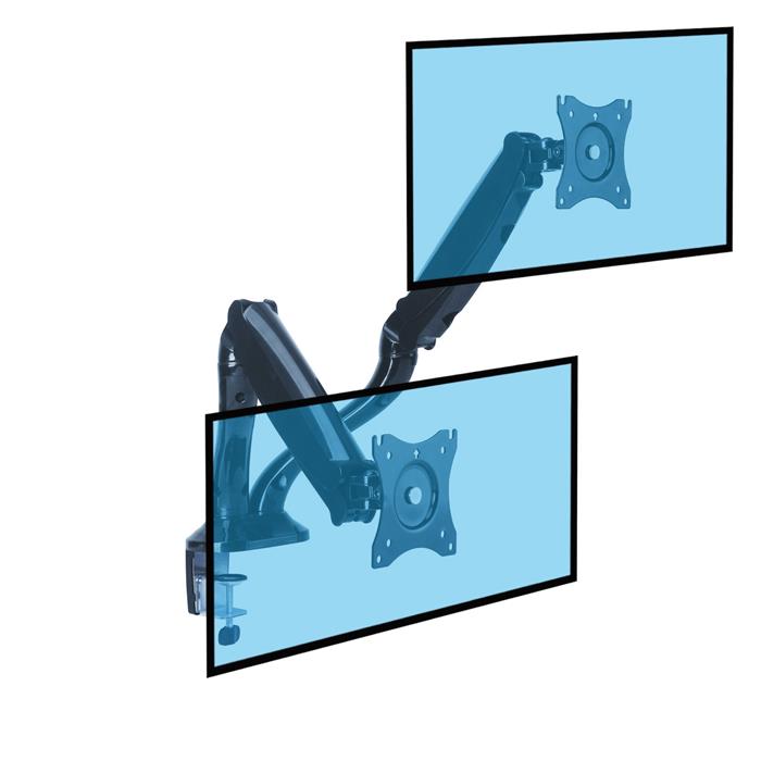 Support moniteur PC KIMEX Support écran PC 13-32, double bras