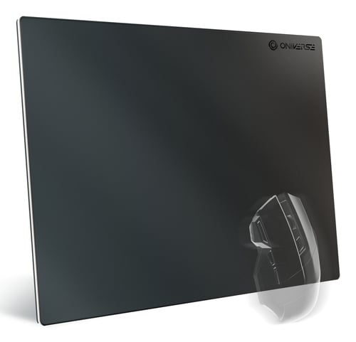 Oniverse Obsidian Logo Tapis en verre - S/Noir - Tapis de souris - 2