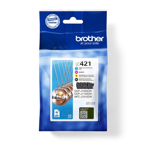 image produit Brother LC421VAL - Noir, Cyan, Magenta, Jaune Cybertek