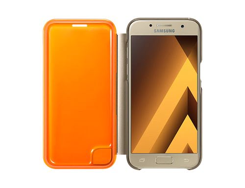 Neon Flip cover  Or pour Samsung A3 2017 - Accessoire téléphonie Samsung - 2