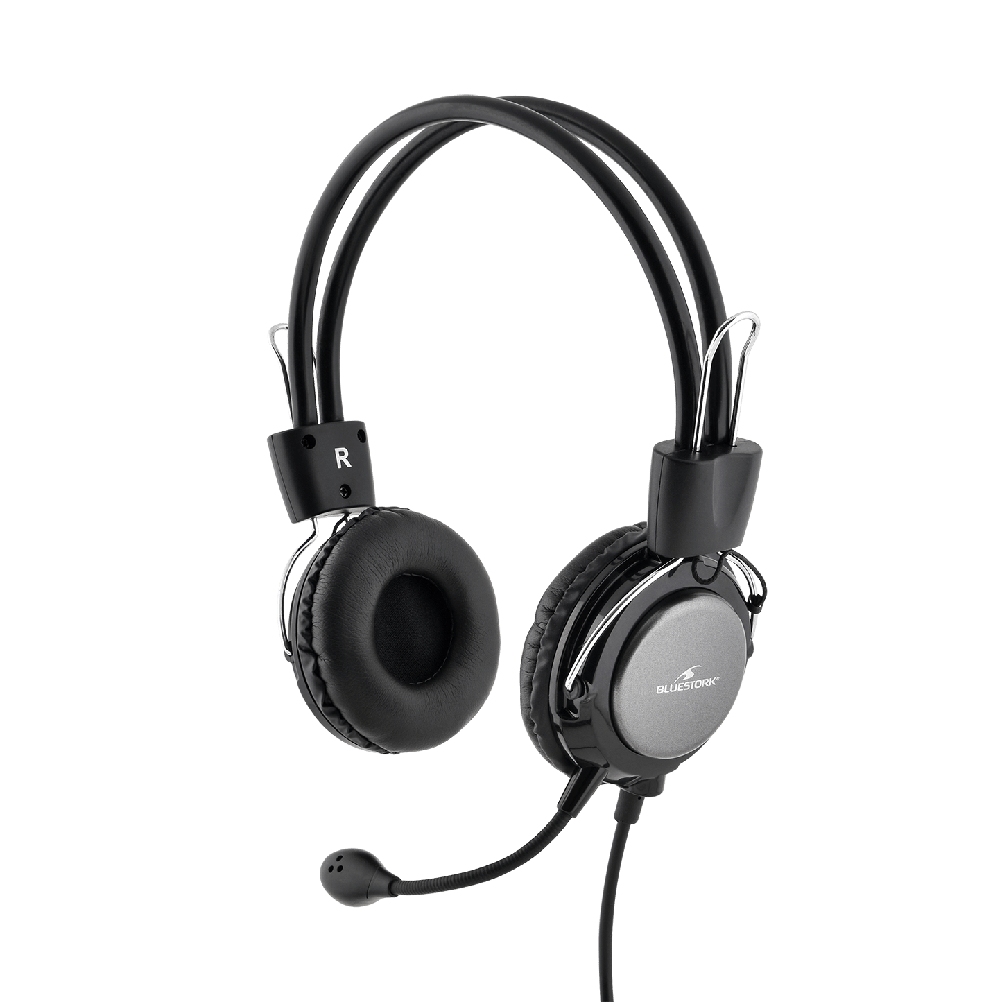 Bluestork MC-201 Stereo Gris - Micro-casque - Cybertek.fr - 0