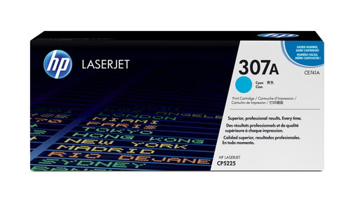 Toner 307A Cyan 7300p - CE741A pour imprimante Laser HP - 0