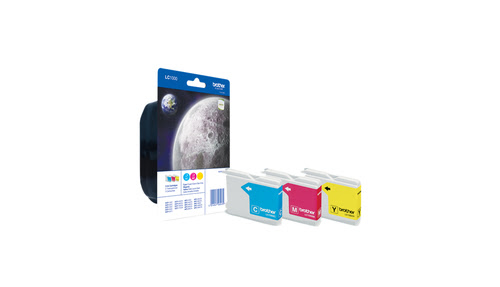 image produit Brother Pack LC1000RBWBP Cyan/Magenta/Jaune Cybertek