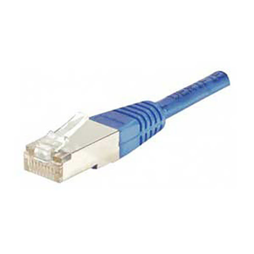 Connectique réseau Cordon Cat 6, 4P Moule 3.00 m FTP Bleu