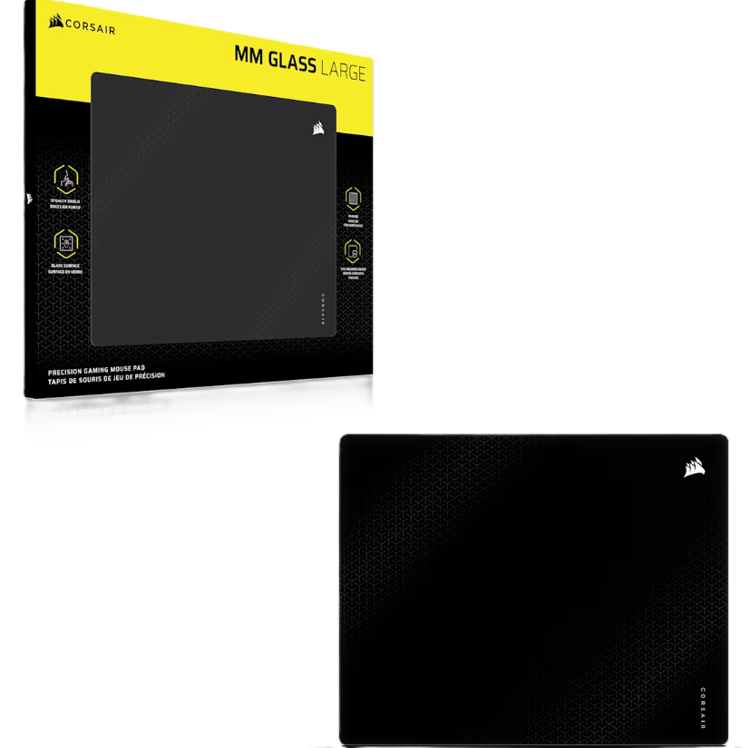 Corsair MMGlass - L - Noir - Tapis de souris Corsair - Cybertek.fr - 1