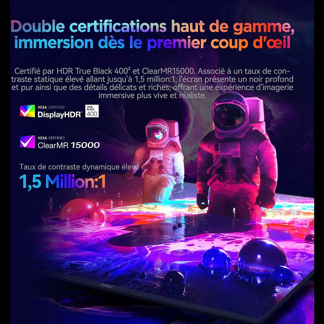 HKC 27 pouces  GS27QES - Ecran PC HKC - Cybertek.fr - 5