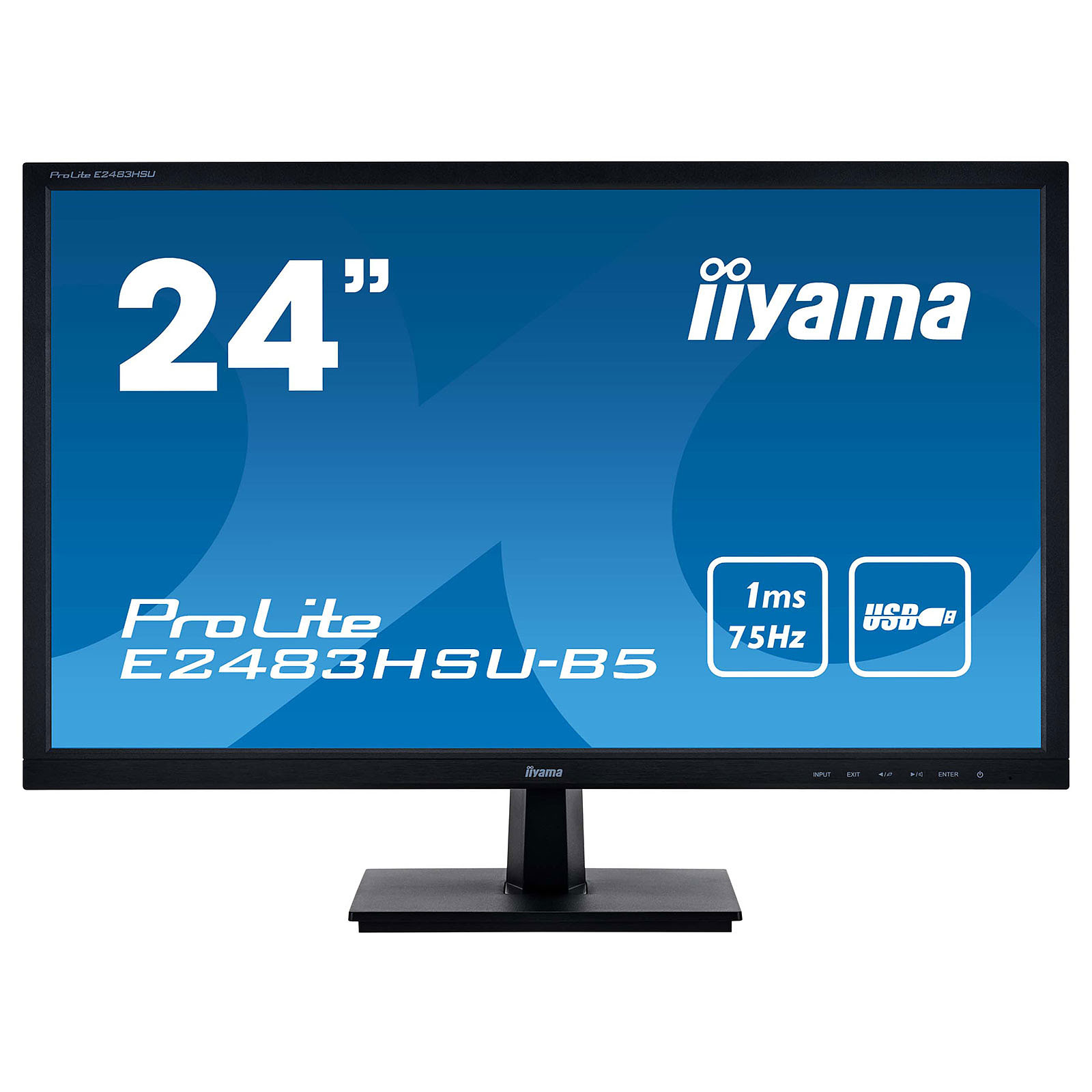 Iiyama 24 pouces  E2483HSU-B5 -- - Ecran PC Iiyama - Cybertek.fr - 0
