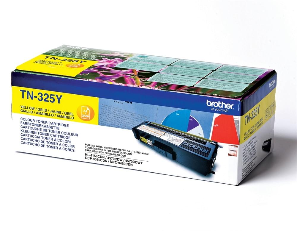 Toner TN325Y Yellow 4000p pour imprimante Laser Brother - 0