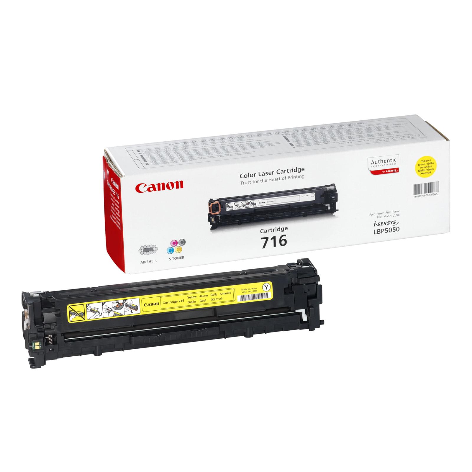 Toner CRG 716 Jaune - 1977B002 pour imprimante Laser Canon - 0