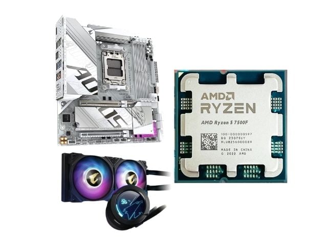 B850M ELITE ICE + Ryzen 5 7500F + WaterForce X 240 - Cybertek.fr - 0