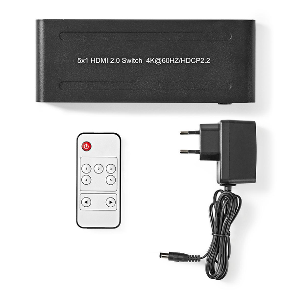 Switch HDMI 5 Ports - 4K 60Hz  - Commutateur Nedis - Cybertek.fr - 4