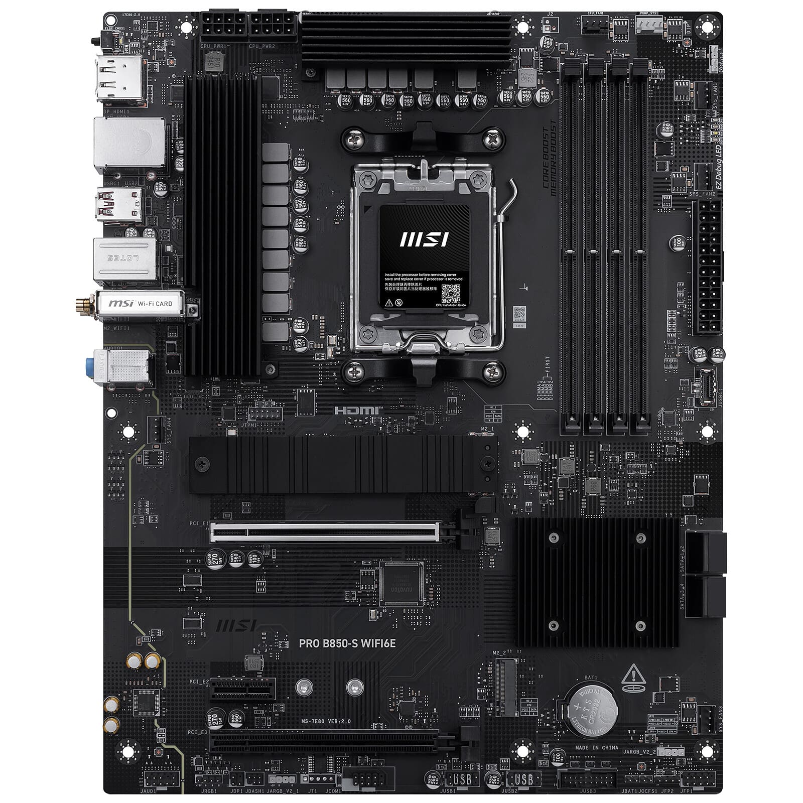 MSI PRO B850-S WIFI6E ATX  - Carte mère MSI - Cybertek.fr - 1