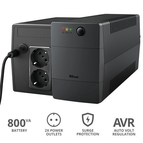 PAXXON 800VA / 480W - 2 prises  - Onduleur Trust - Cybertek.fr - 6