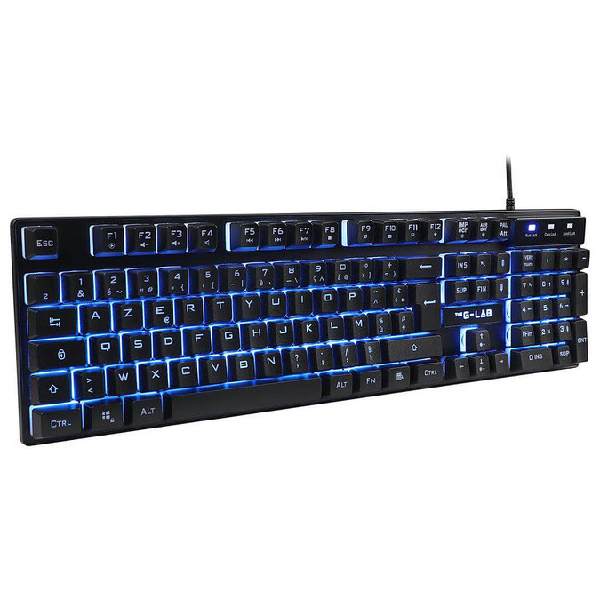 Clavier PC The G-LAB Keyz Caesium - Noir/ RGB/ Filaire