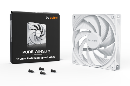 Be Quiet! Pure Wings 3 140mm PWM High-Speed Blanc - Ventilateur boîtier - 0