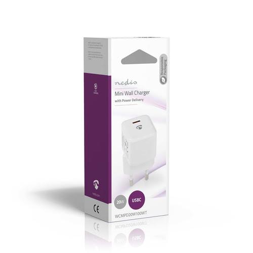 Chargeur mural USB-C/20W/Charge Rapide  - Connectique PC - 7