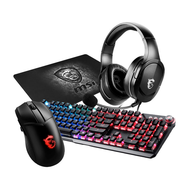 MSI Pack Périphériques MSI - GM41 Lightweight Sans Fil - GK71 Sonic - GH20 - GD20 (S12-4300860-C54+S11-04FR234-CLA+S37-2101001-SV1+J0) - Achat / Vente Pack Peripheriques sur Cybertek.fr - 0