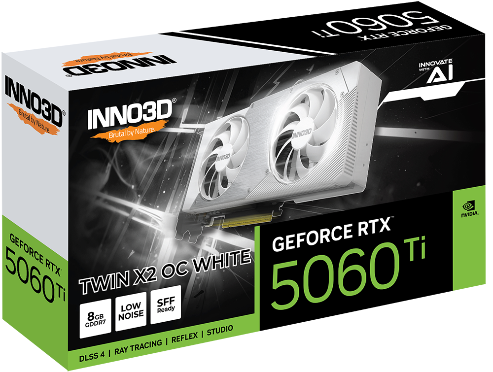 Inno3D GEFORCE RTX 5060 Ti TWIN X2 OC WHITE 8GB - Carte graphique - 1