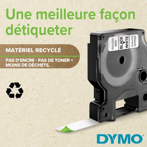 D1 - TAPE DYMO 12MMX7M pour imprimante Ruban Dymo - 13