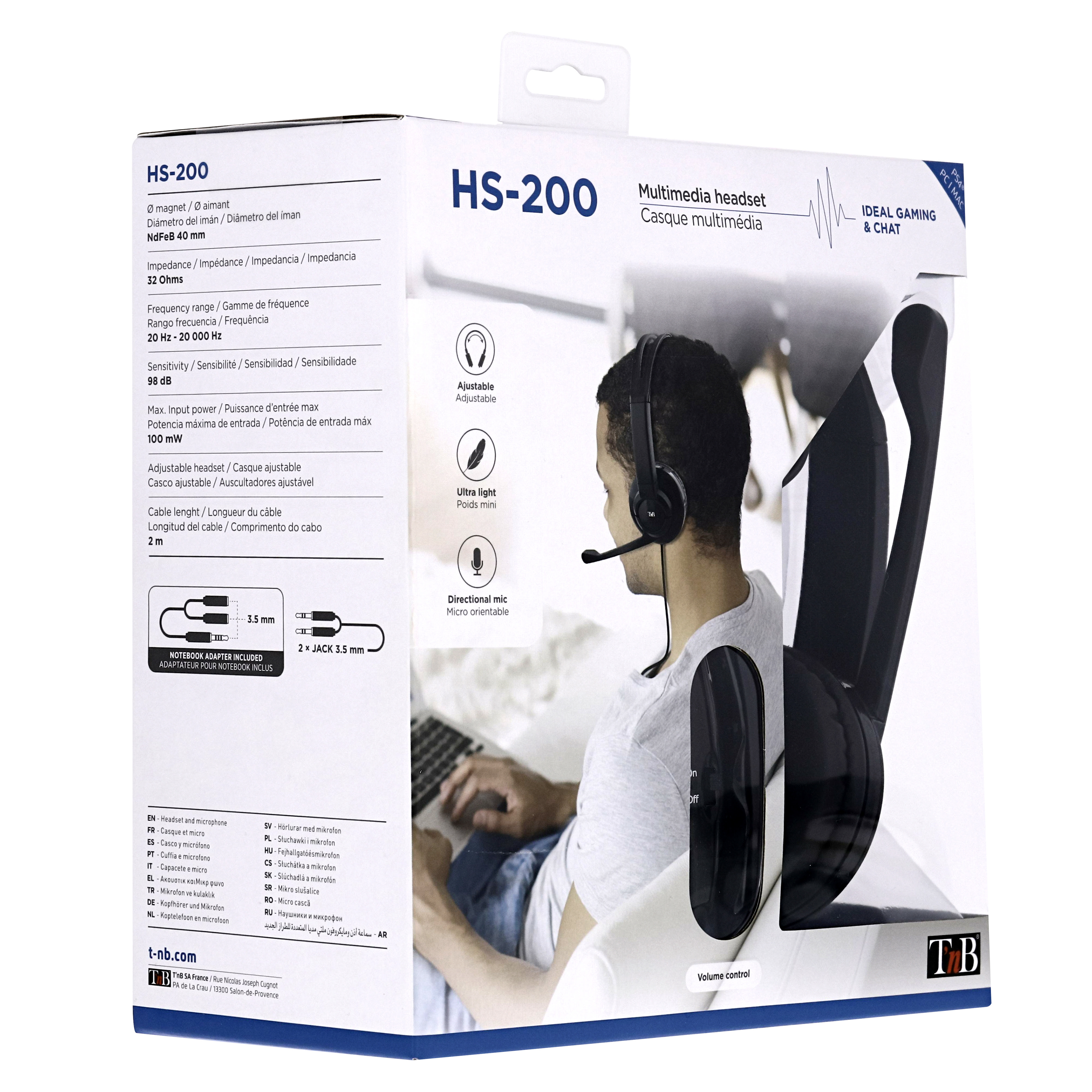 T'nB HS-200   - Micro-casque - Cybertek.fr - 1