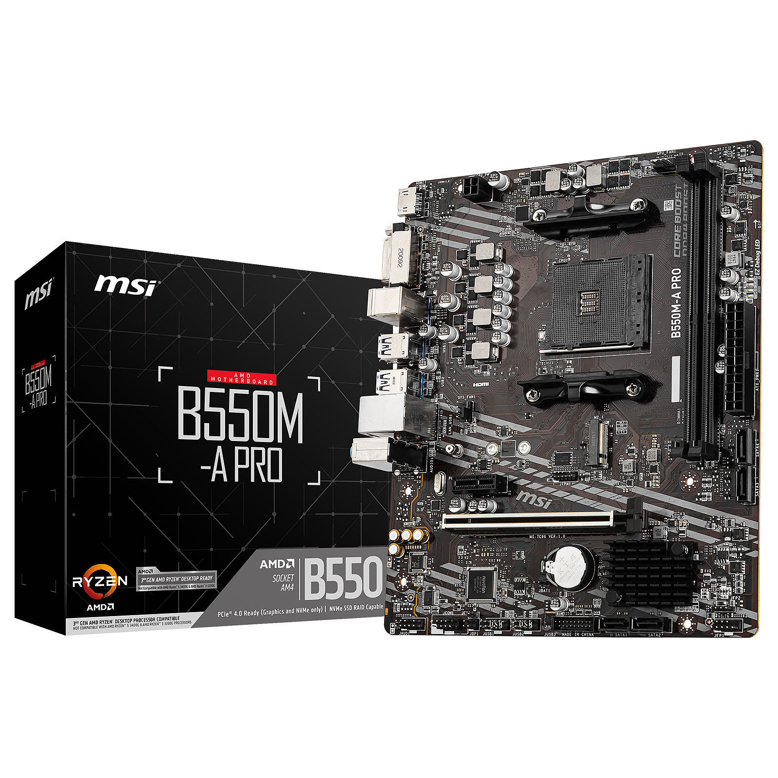 MSI B550M-A PRO Micro-ATX  - Carte mère MSI - Cybertek.fr - 0