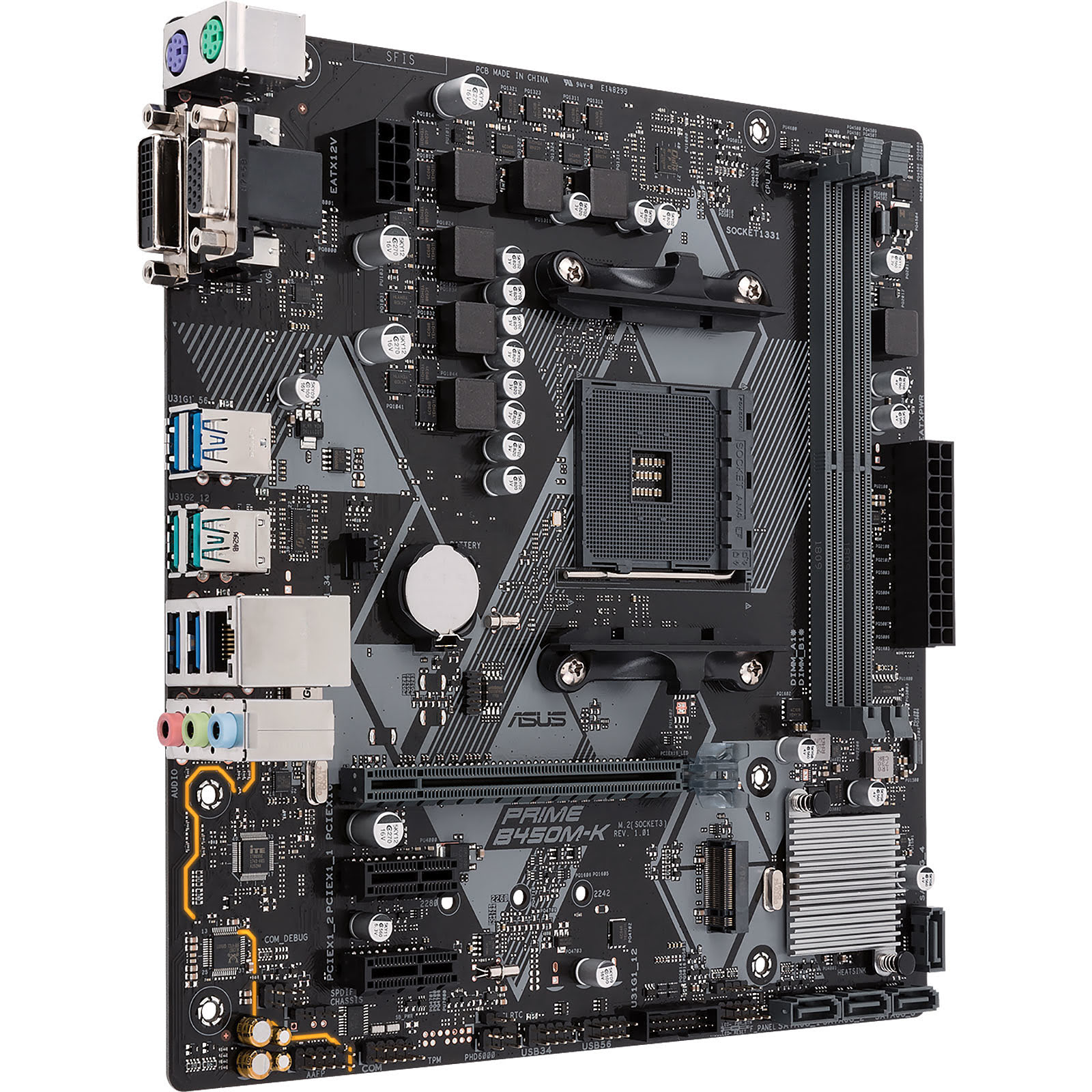 Asus PRIME B450M-K Micro-ATX DDR4 - Carte mère Asus - Cybertek.fr - 4