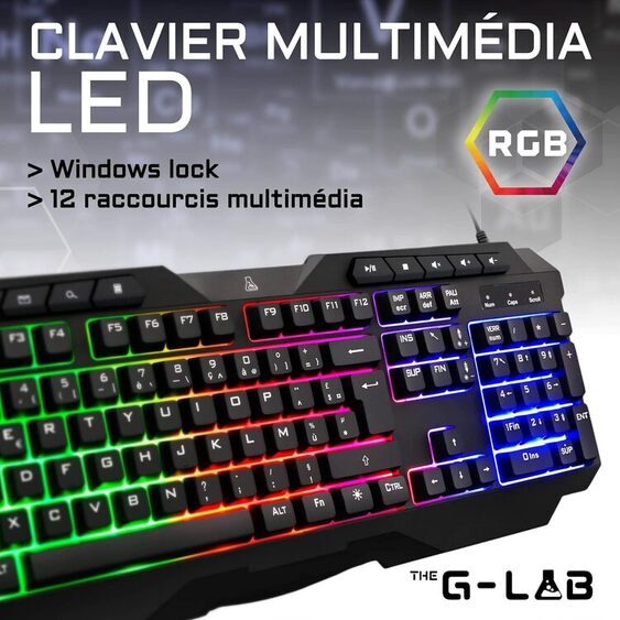 The G-LAB Combo Plutonium Bundle 4 en 1 Noir RGB (COMBO-PLUTONIUM/FR) - Achat / Vente Pack Peripheriques sur Cybertek.fr - 1