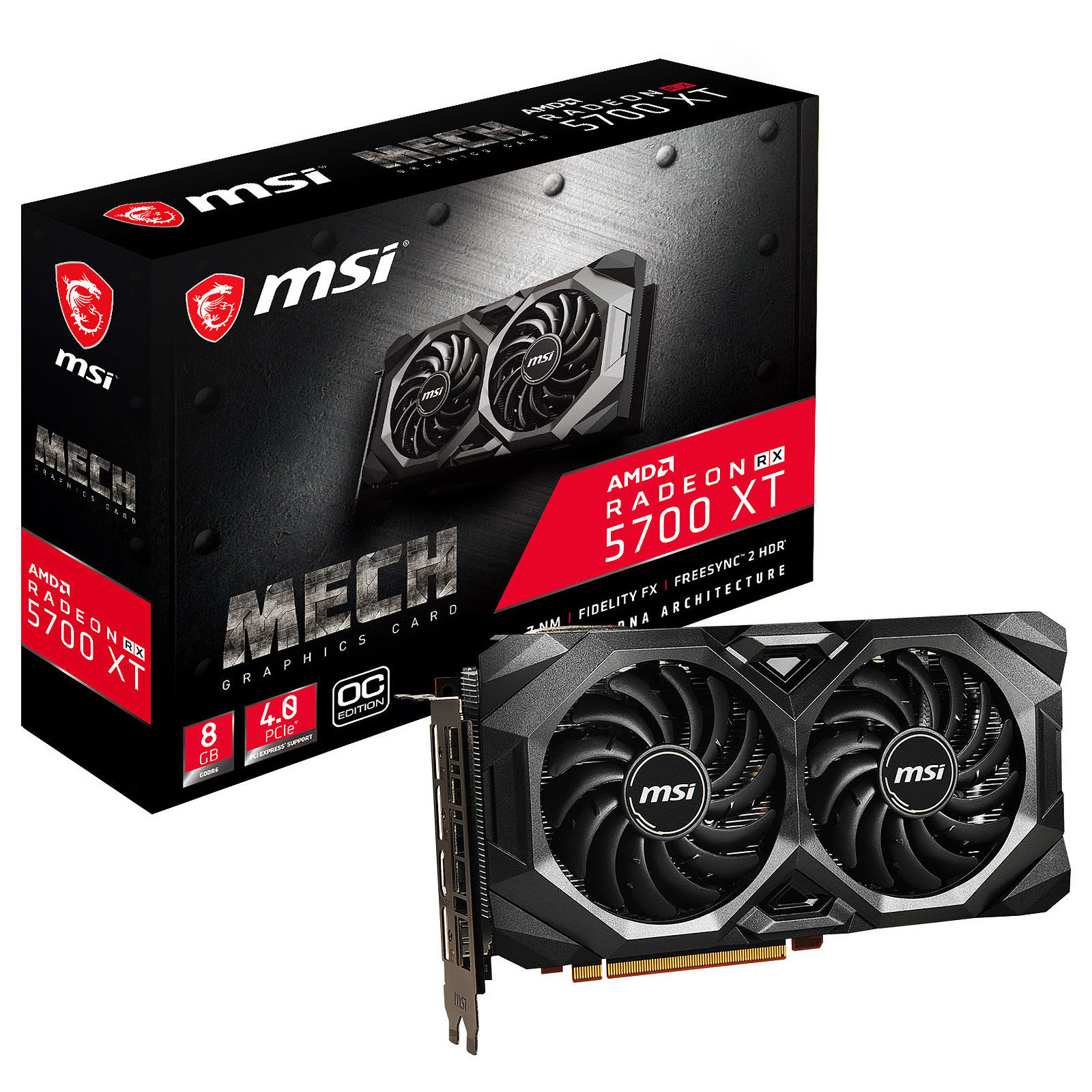 MSI RX 5700 XT MECH OC  - Carte graphique MSI - Cybertek.fr - 0