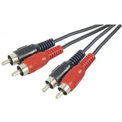 Adaptateur Jack 3.5 F vers 2 RCA M - Connectique TV/Hifi/Video