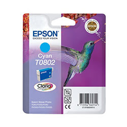 Consommable imprimante Epson  Cartouche Claria T0802 Cyan Cybertek