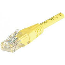 image produit  Cordon Cat 6, 4P Moule 2.00 m F/UTP Jaune Cybertek