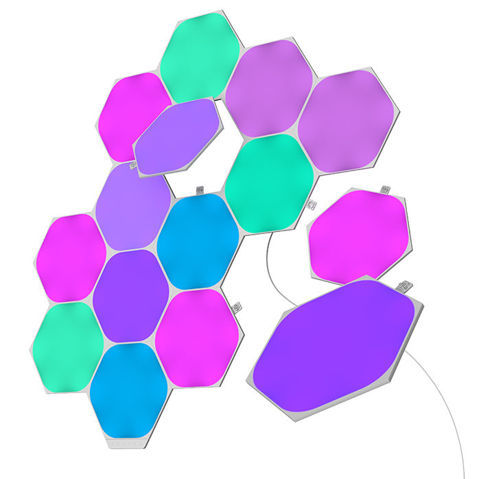 Nanoleaf Shapes Hexagons Starter Kit - 15 pièces  (NL42-6002HX-15PK) - Achat / Vente Objet connecté / Domotique sur Cybertek.fr - 0