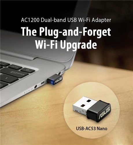 Asus Clé USB WiFi 5 AC - USB-AC53 Nano  - Carte réseau Asus - 7