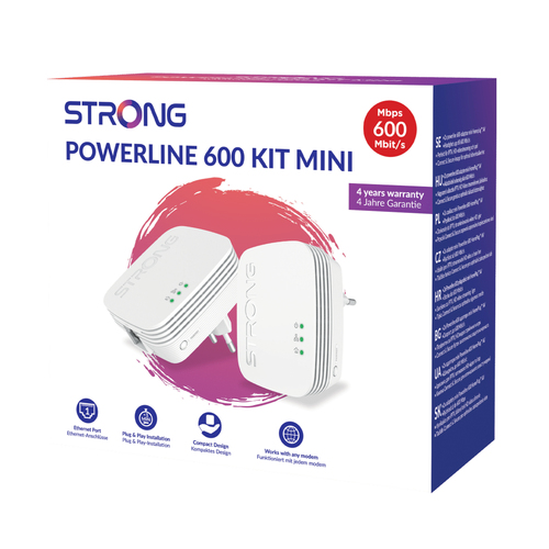 Strong POWERL600MINIDUO (600Mbps) - Pack de 2 - Adaptateur CPL - 0