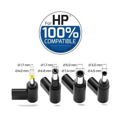 Port  Alimentation secteur GaN 65W pour HP - 4 embouts (904065HPEU) - Achat / Vente Chargeur sur Cybertek.fr - 1