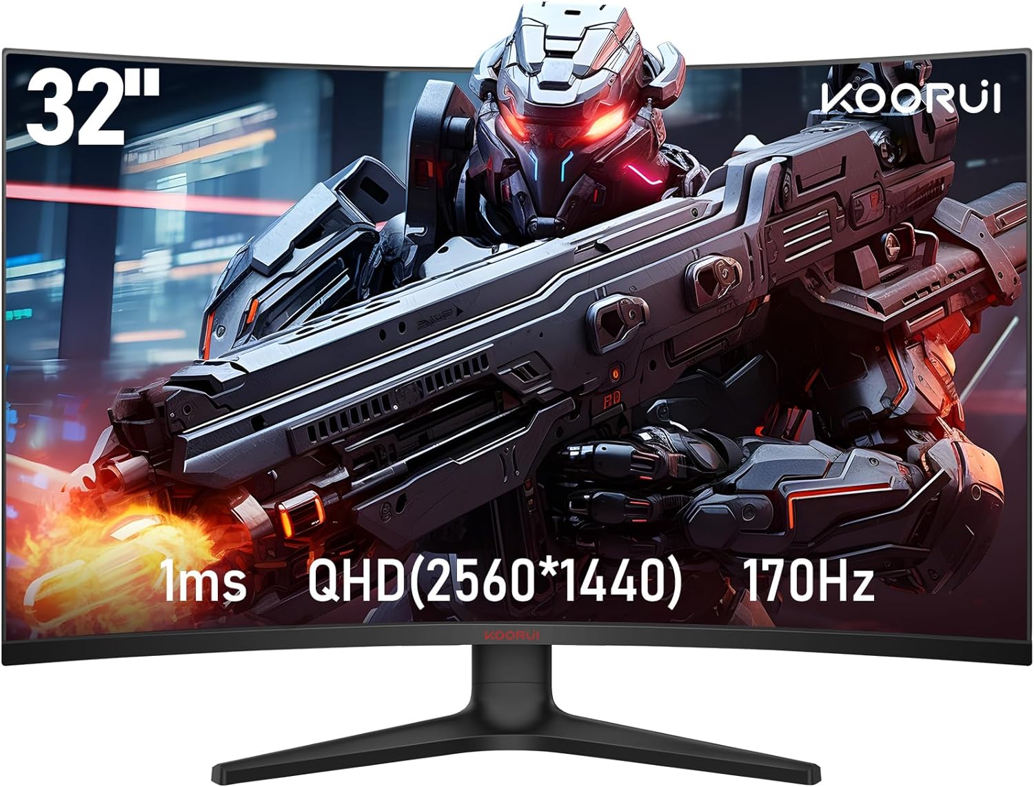 KOORUI 32E6QC 31.5 CURVE QHD/170Hz/VA/1ms/Adap Sync