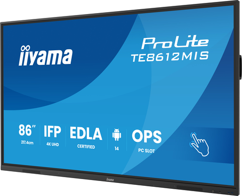 Iiyama Prolite TE8612MIS-B4AG - 86" 4K Tact IPS 6.5ms Android Wifi (TE8612MIS-B4AG) - Achat / Vente Affichage collaboratif sur Cybertek.fr - 2