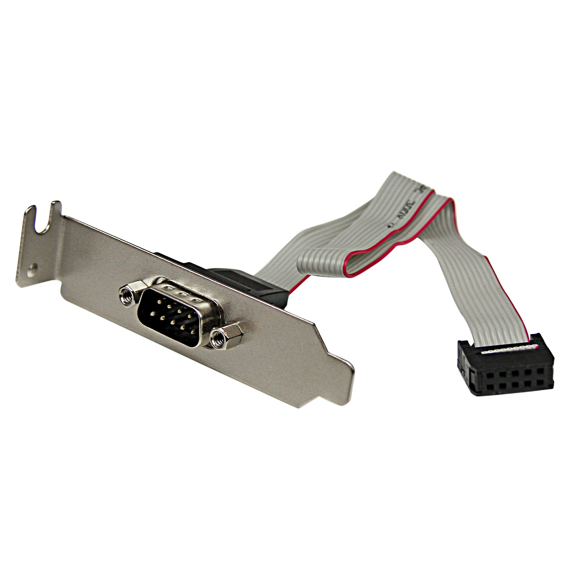 DB9 Male avec plaque support vers IDC 10 Femelle  - Connectique PC - 0
