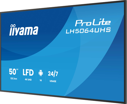 Iiyama LH5564UHS-B1AG - 55" 4K VA 6.5ms Android 14 OS iiShare Wifi (LH5564UHS-B1AG) - Achat / Vente Affichage dynamique sur Cybertek.fr - 5