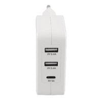 Cybertek Chargeur mural 3 ports - 2xUSB-A - USB-C - Blanc (CH-016WH) - Achat / Vente Chargeur sur Cybertek.fr - 5