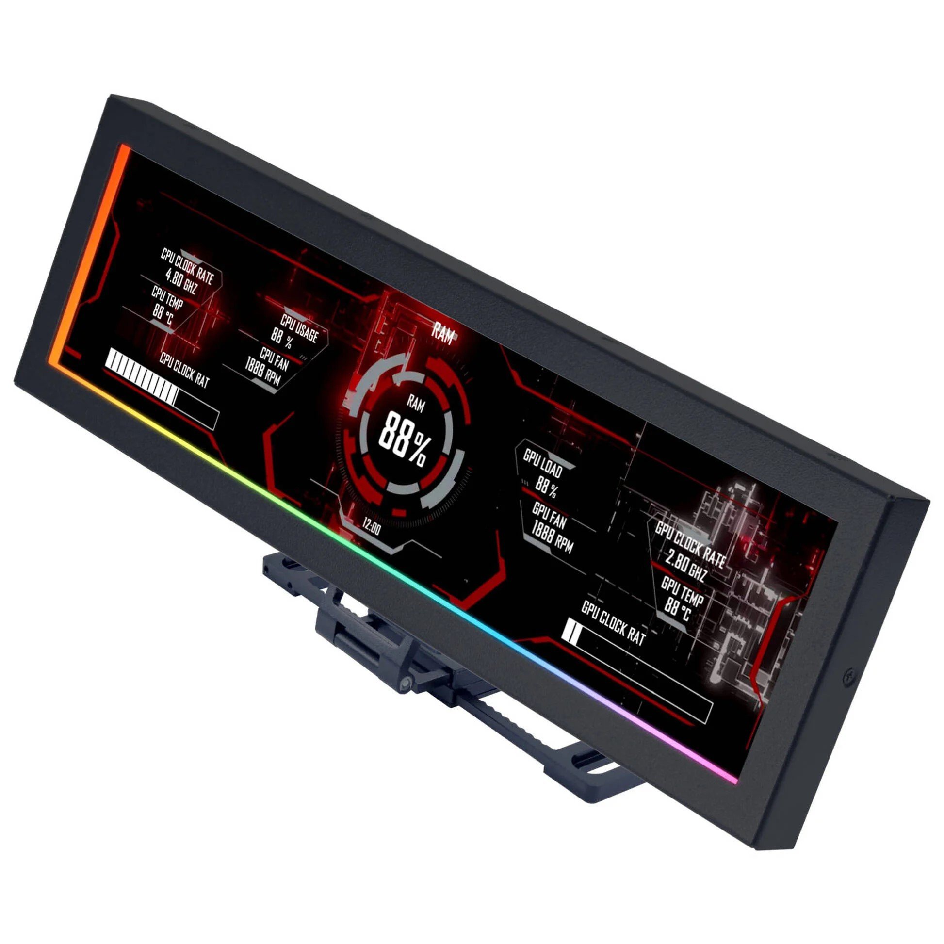Lian-Li Écran universel 8.8" - Noir - Accessoire boîtier - 0