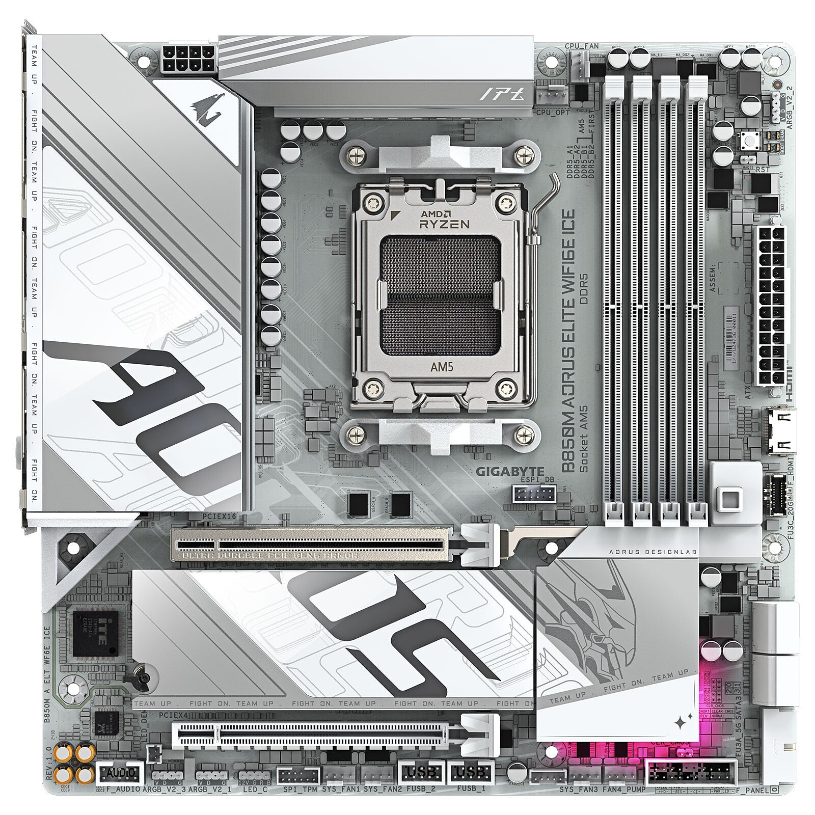 9070 Pure + 7800X3D + B850M W + 2x16Go W - Cybertek.fr - 1