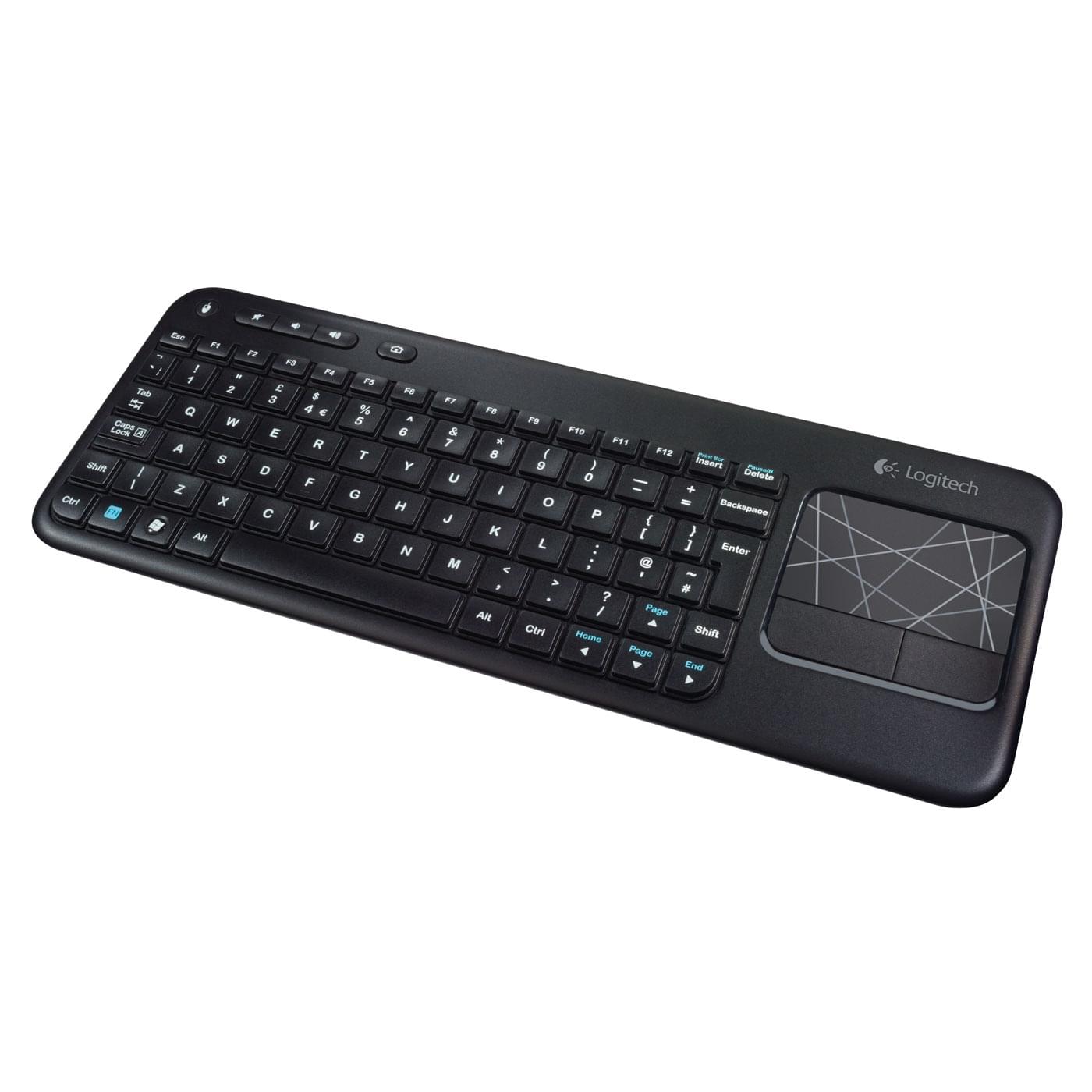 Logitech Wireless Touch Keyboard K400 Black - Clavier PC Logitech - 0